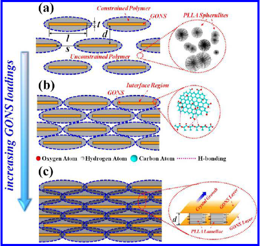 Poly(L-lactic acid) Crystallization in a Confined Space Containing Graphene Oxide Nanosheets